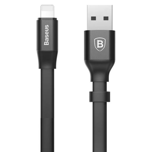 Baseus Nimble Series USB-A-zu-Lightning-Kabel extra kurz – 23 Zentimeter – Schwarz