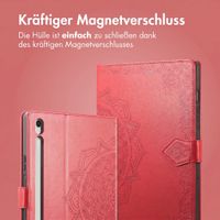 imoshion Mandala Klapphülle Samsung Galaxy Tab S9 11.0 Zoll / S10 Lite / S10 FE / S9 FE 10.9 Zoll - Rot