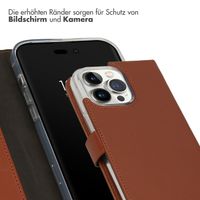 Selencia Echtleder Klapphülle iPhone 14 Pro Max - Hellbraun