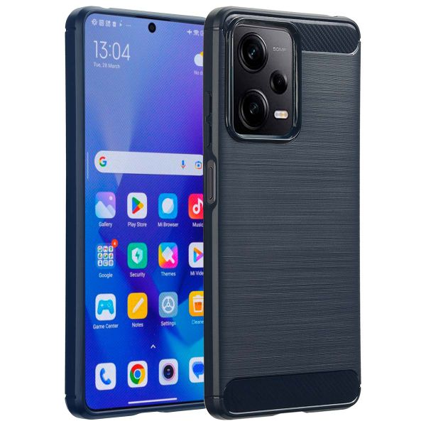 imoshion Brushed Back Cover für das Xiaomi Redmi Note 12 Pro / Xiaomi Poco X5 Pro (5G) - Dunkelblau