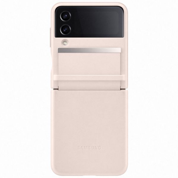 Samsung Original Leather Backcover für das Galaxy Z Flip 4 - Peach