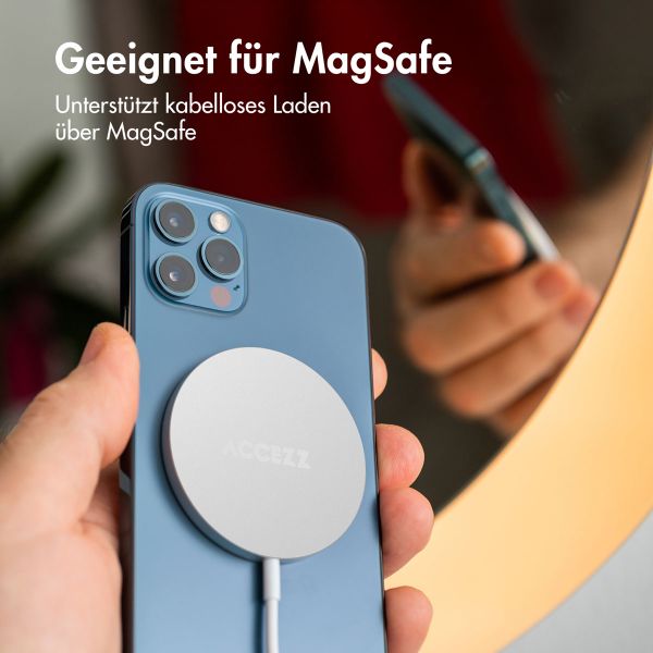 Accezz Wireless Charger USB-C - MagSafe kabelloses Ladegerät - 1 Meter - Weiß