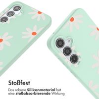 imoshion SilikonHülle design mit Band Samsung Galaxy A35 - Green Flower Distance