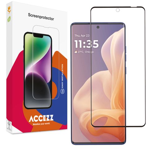 Accezz Full Cover Screen Protector aus gehärtetem Glas Motorola Moto G85