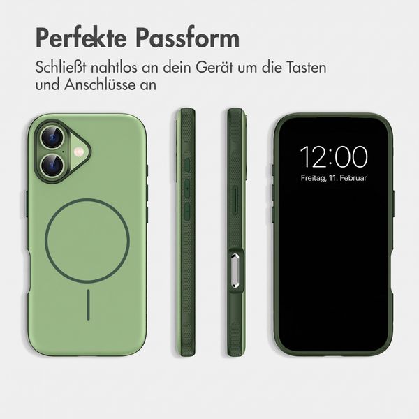 imoshion Color Backcover mit Thin MagSafe Ring Apple iPhone 16 - Dunkelgrün
