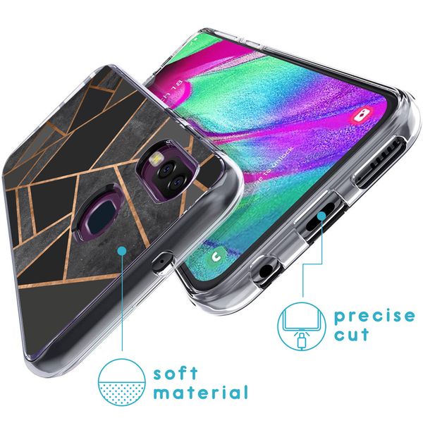 imoshion Design Hülle für das Samsung Galaxy A40 - Black Graphic