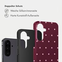 Selencia Vivid Back Cover Samsung Galaxy A57 (5G) - Happy Dots Burgundy