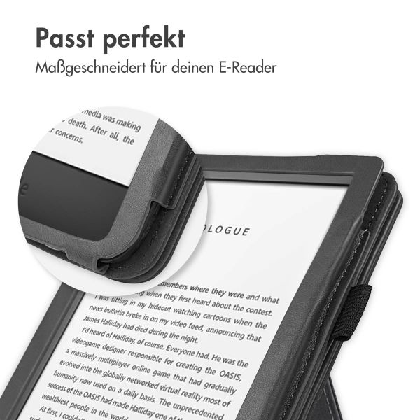 imoshion Klapphülle Sleepcover mit strap und stand für das Amazon Kindle (2024) / Amazon Kindle (2022) 11th gen - Schwarz