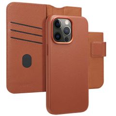 Accezz 2-in-1 Klapphülle aus Leder mit MagSafe Apple iPhone 15 Pro Max - Sienna Brown