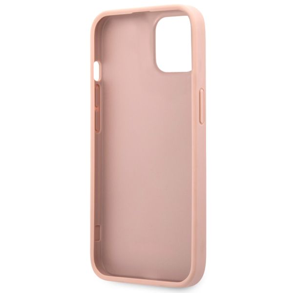 Guess 4G Metal Logo Saffiano Backcover Apple iPhone 13 Mini - Rosa