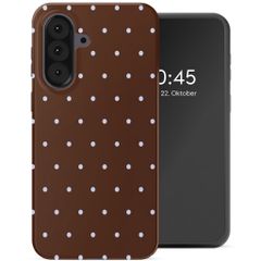 Selencia Vivid Back Cover Samsung Galaxy A37 (5G) - Happy Dots Chocolate