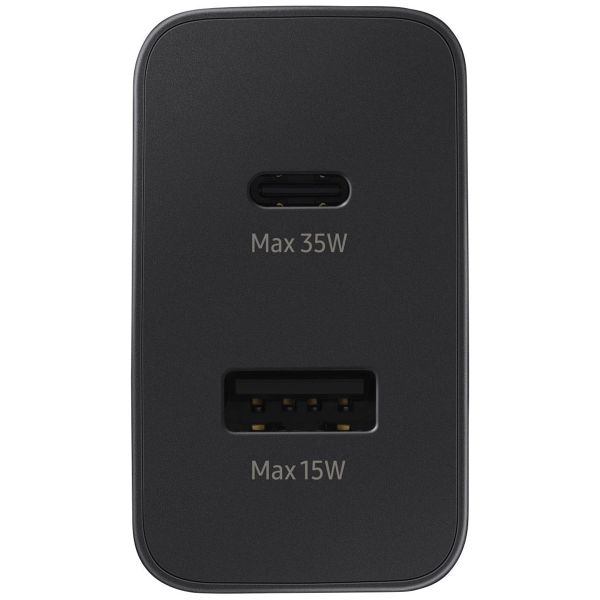 Samsung Original Power Adapter - Ladegerät - USB-C- und USB-Anschluss - Fast Charger - 35 Watt - Schwarz