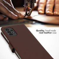 Selencia Echtleder Klapphülle Samsung Galaxy A13 (4G) - Braun