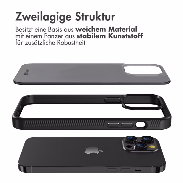 Accezz Rugged Frosted Back Cover für das Apple iPhone 14 Pro Max - Schwarz