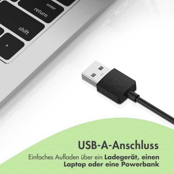imoshion Ladestation für die Garmin Smartwatch | USB-A-Ladekabel - 0,5 Meter - Schwarz