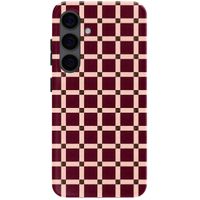 Selencia Vivid Back Cover Samsung Galaxy S24 - Check This Burgundy