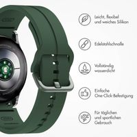 imoshion Silikonarmband für Samsung Galaxy Watch 4 / 5 / 6 / 7 (20 mm) - Dunkelgrün