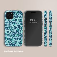 Selencia Vivid Tough Back Cover mit MagSafe für das iPhone 15 - Wild Spots Light Blue