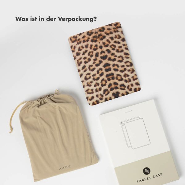 Selencia Vivid Klapphülle Apple iPad 9 (2021) 10.2 Zoll / iPad 8 (2020) 10.2 Zoll / iPad 7 (2019) 10.2 Zoll - Wild Leo