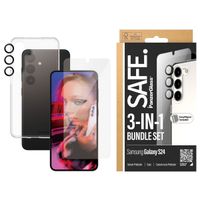 SAFE by PanzerGlass 3-in-1-Schutzpaket - Hülle + Schutzfolie + Kameraschutz Samsung Galaxy S24 - Transparent