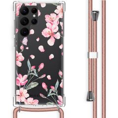 imoshion Design Hülle mit Band für das Samsung Galaxy S22 Ultra - Blossom Watercolor