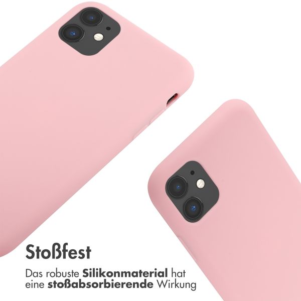 imoshion Silikonhülle mit Band für das iPhone 11 - Rosa