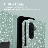 imoshion Design Klapphülle Samsung Galaxy A17 - Smoke Green Flowers
