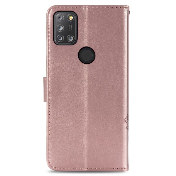 Kleeblumen Klapphülle Alcatel 3X (2020) - Roségold