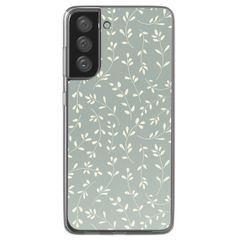 imoshion  Design Hülle für das Samsung Galaxy S21 FE - Smoke Green Flowers