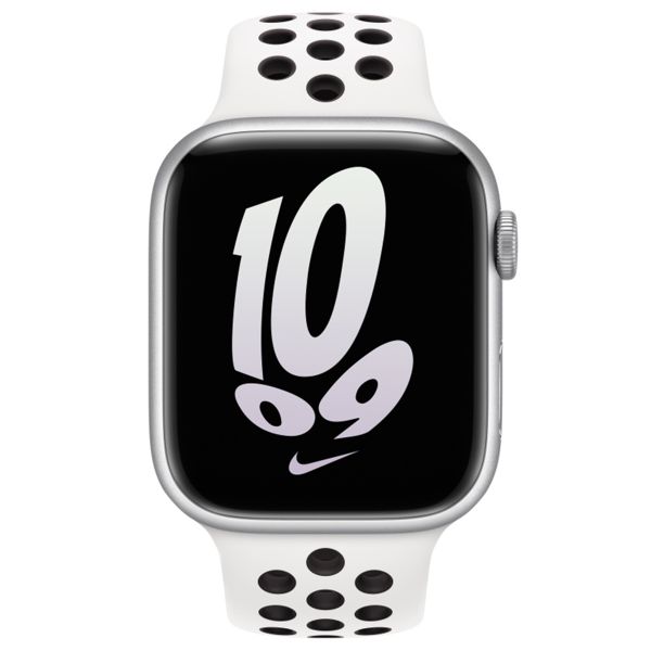 Apple Nike Sport Band für das Apple Watch Series 1-10 / SE / Ultra (2) - 42/44/45/46/49 mm - White / Black