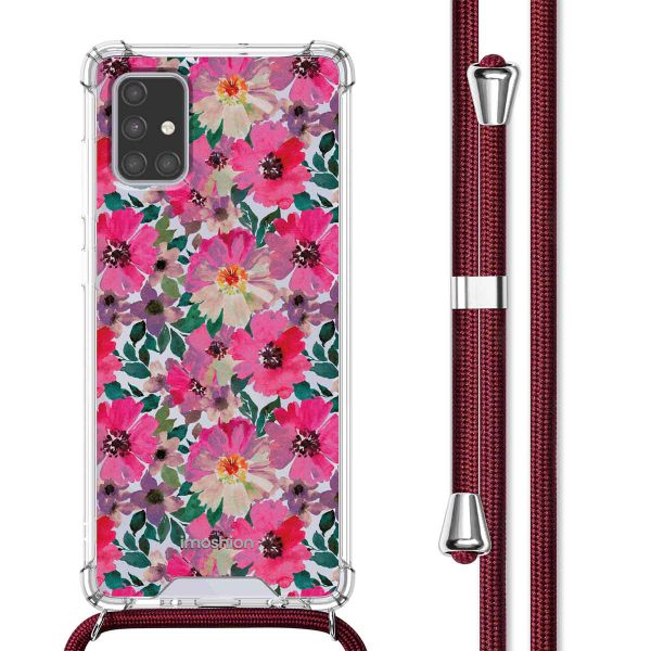 imoshion Design Hülle mit Band für das Samsung Galaxy A71 - Flower Water