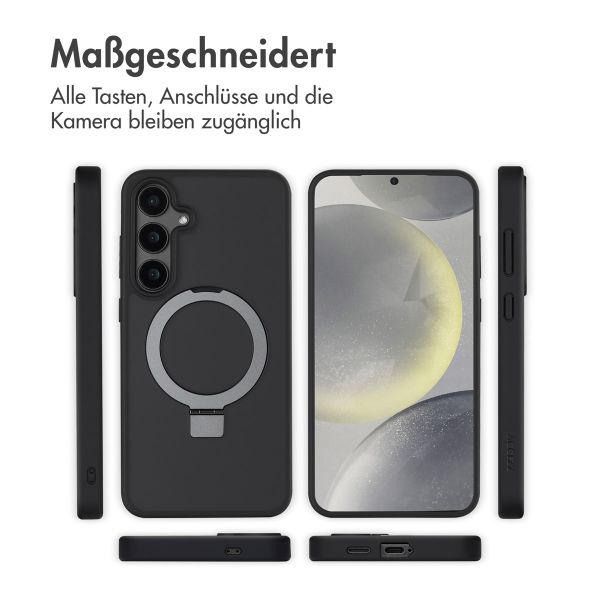 Accezz Ring Stand Backcover mit MagSafe Samsung Galaxy S24 Plus - Schwarz