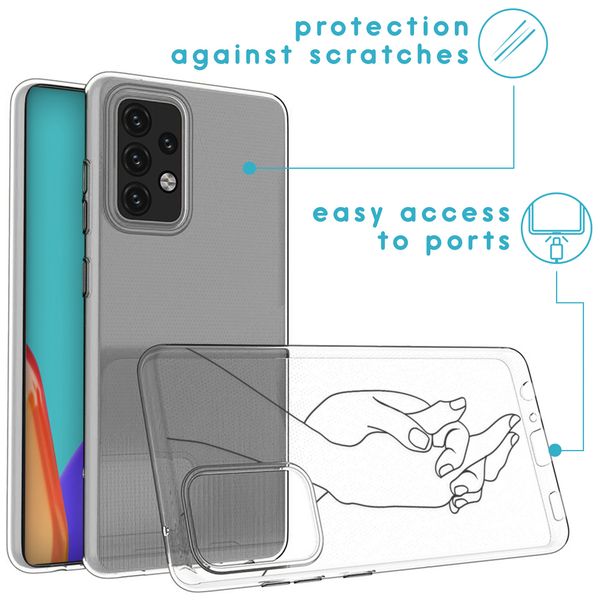 imoshion Design Hülle für das Samsung Galaxy A52(s) (5G/4G) - Holding Hands