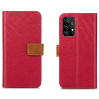 imoshion Luxuriöse Canvas-Klapphülle Samsung Galaxy A72 - Rot