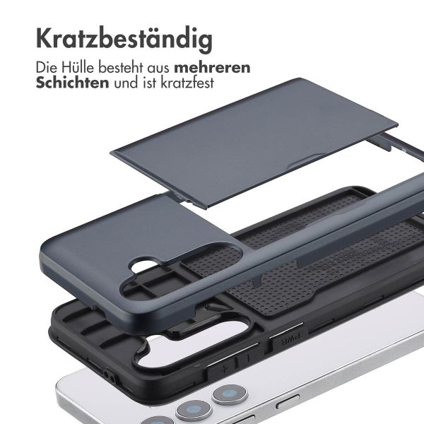 imoshion Backcover mit Kartenfach Samsung Galaxy S25 - Dunkelblau