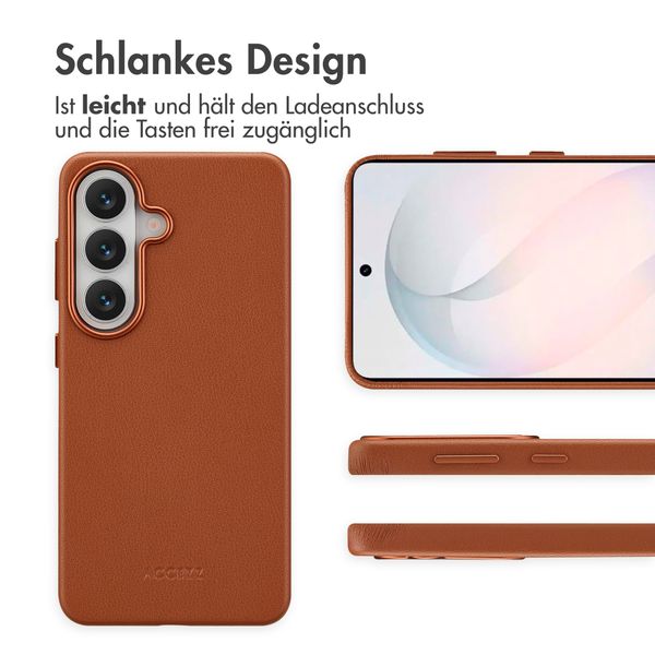 Accezz MagSafe Leather Backcover Samsung Galaxy S26 - Sienna Brown