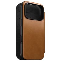 Nomad Modern Leather Folio Klapphülle Apple iPhone 18 Pro / 17 Pro - English Tan