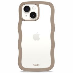 Holdit Wavy Case Apple iPhone 13/14/15/16e - Mocha Brown / Transparent