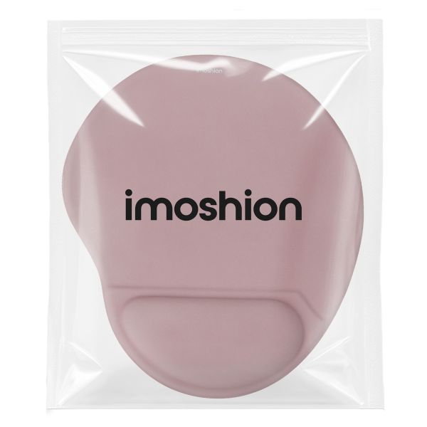 imoshion Ergonomisches Mauspad - Mauspad mit Handgelenkstütze - 30 x 25 cm - Altrosa