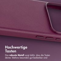 Accezz MagSafe Leather Backcover Apple iPhone 18 Pro / 17 Pro - Heath Purple