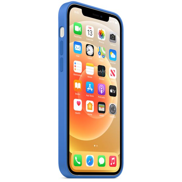 Apple Silikon-Case MagSafe Apple iPhone 12 (Pro) - Capri Blue