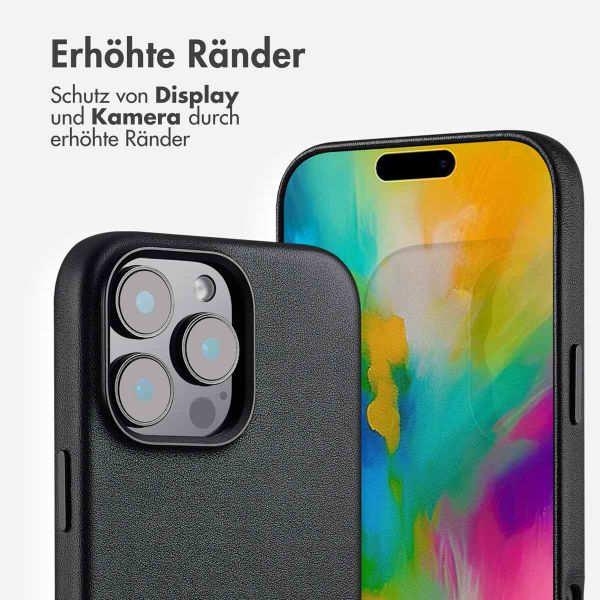 Accezz MagSafe Leather Backcover für das Apple iPhone 16 Pro Max - Onyx Black