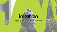 imoshion ﻿Laptop-Rucksack mit USB-Anschluss - Geeignet für Laptops bis 15.6 Zoll - Laptop-Rucksack für Herren - Schwarz