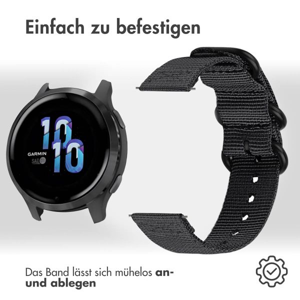 imoshion Nylonarmband - 22-mm-Universalanschluss - Schwarz