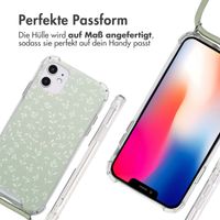 imoshion Design Hülle mit Band iPhone 11 - Smoke Green Flowers