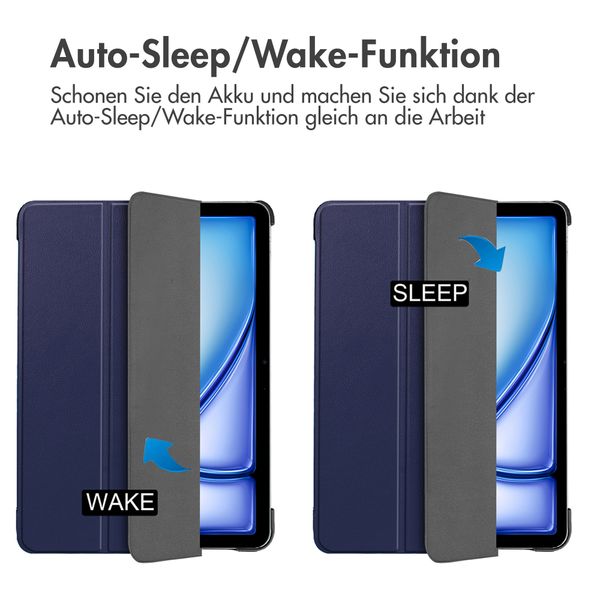 imoshion Trifold Klapphülle Apple iPad Air 13 Zoll (2025) M3 / (2024) M2 - Dunkelblau