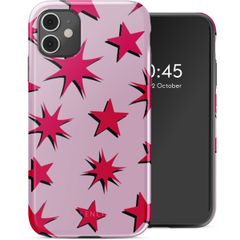 Selencia Vivid Back Cover Apple iPhone 11 - Stars Rubine Red Light Pink