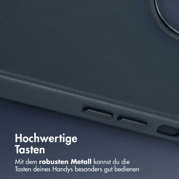 Accezz MagSafe Leather Backcover für das iPhone 14 - Nightfall Blue