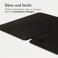 Accezz Leder Trifold Klaphülle Apple iPad 11 (2025) 11 Zoll A16 / iPad 10 (2022) 10.9 Zoll - Schwarz