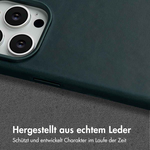 Accezz Vintage Leather Magsafe Backcover Apple iPhone 14 Pro - Smokey Green